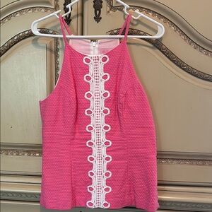 Lilly Pulitzer Pink Embellished Sleeveless Tank Top